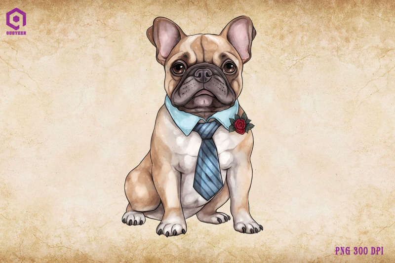 french-bulldog-dog-wearing-tie