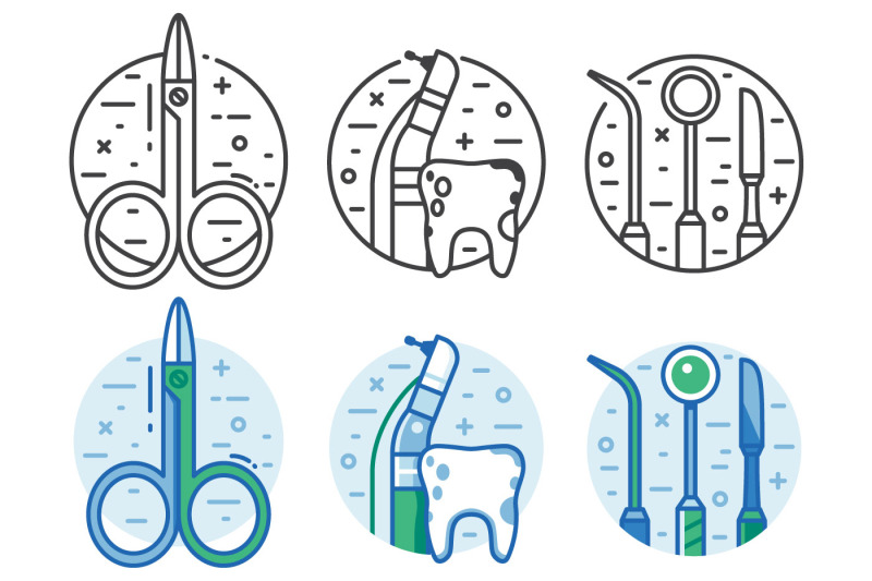 dental-and-orthodontics-line-icons