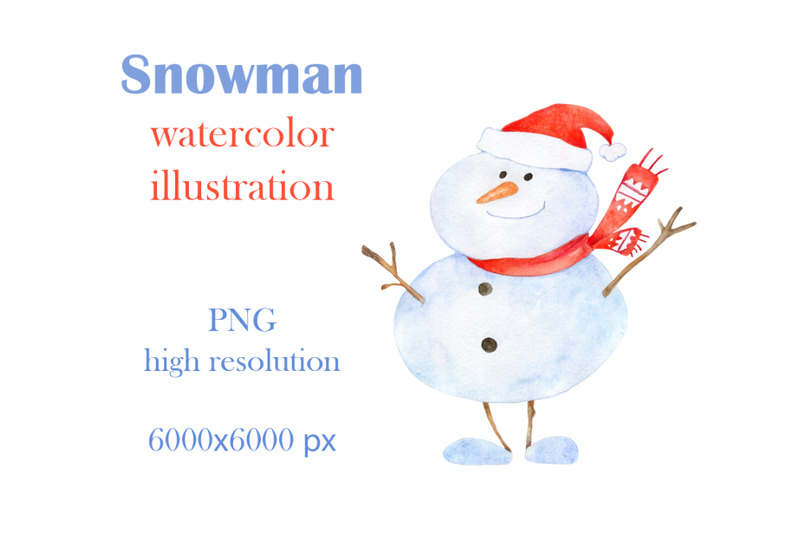 snowman-watercolor-illustration