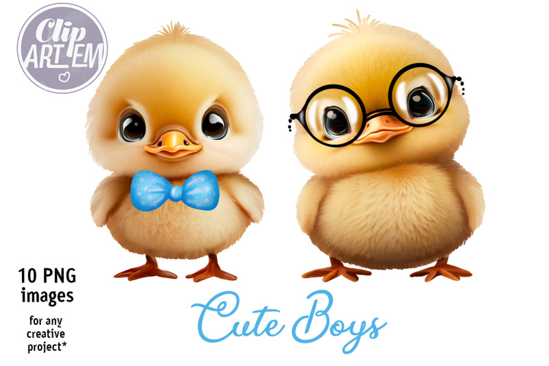 sweet-baby-chicks-and-ducklings-clip-art-bundle-10-png-images-digital