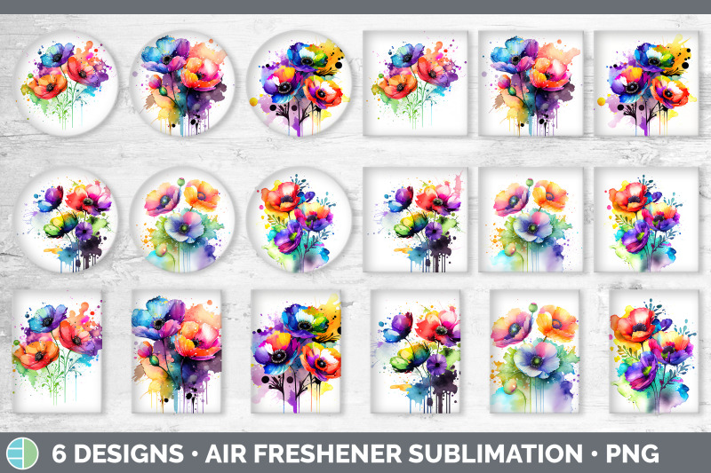 rainbow-anemone-flowers-air-freshener-sublimation-car-freshener-desi