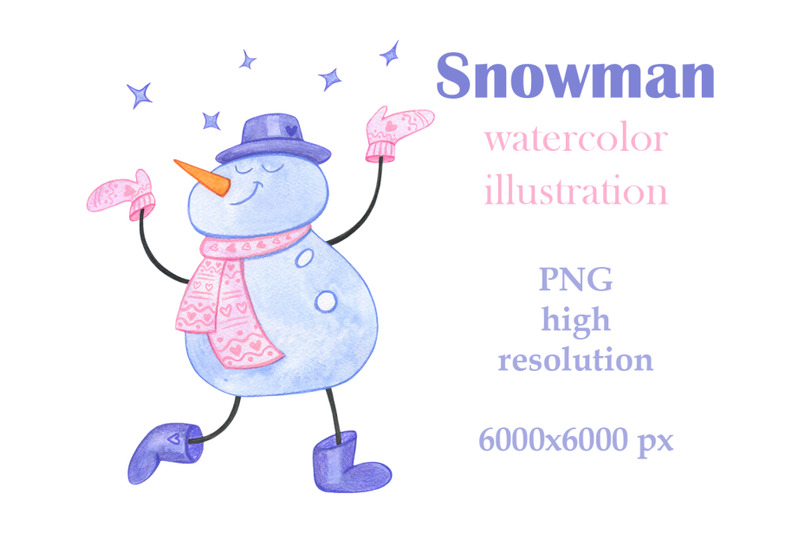 snowman-watercolor-illustration