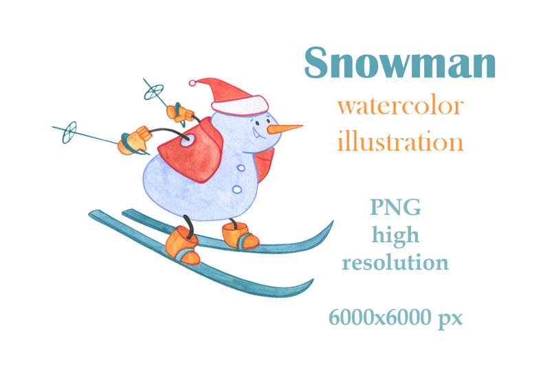 snowman-watercolor-illustration