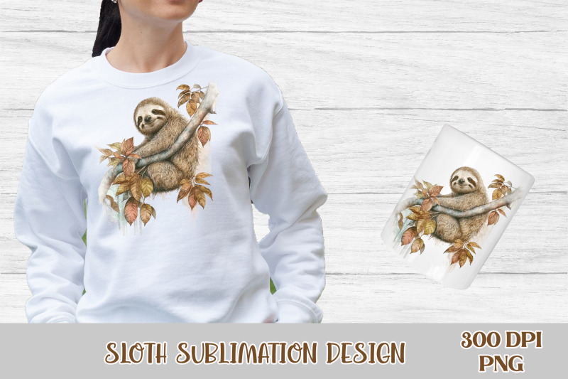 sloth-sublimation-design-sloth-clipart