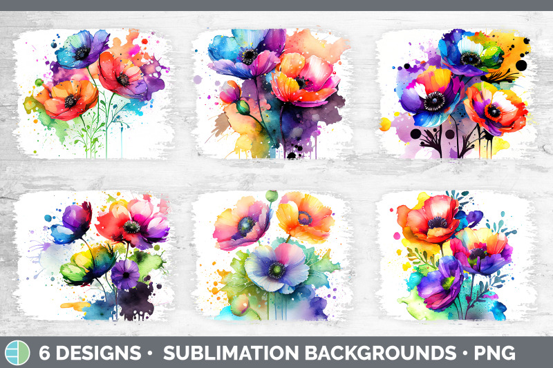 rainbow-anemone-flowers-distressed-background-sublimation-background