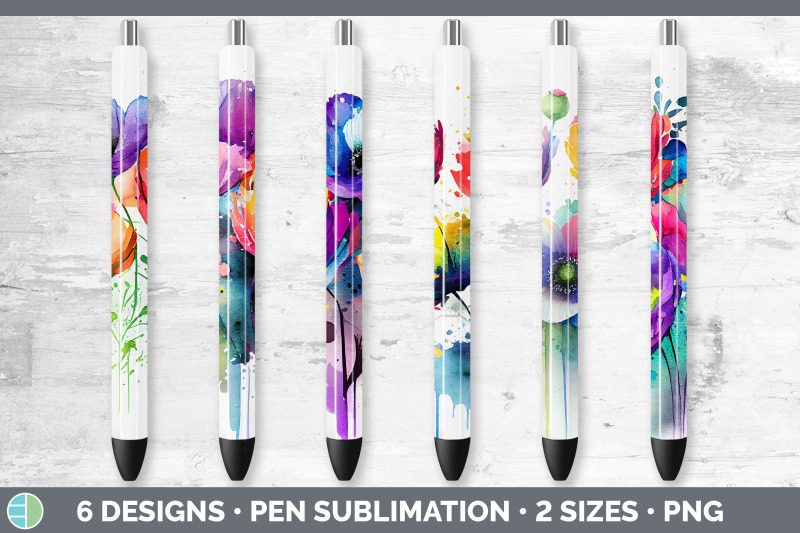 rainbow-anemone-flowers-pen-wrap-sublimation-epoxy-pen-designs-bundl