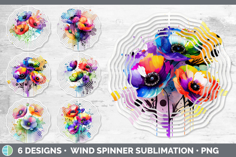 rainbow-anemone-flowers-wind-spinner-sublimation-spinner-designs-bun