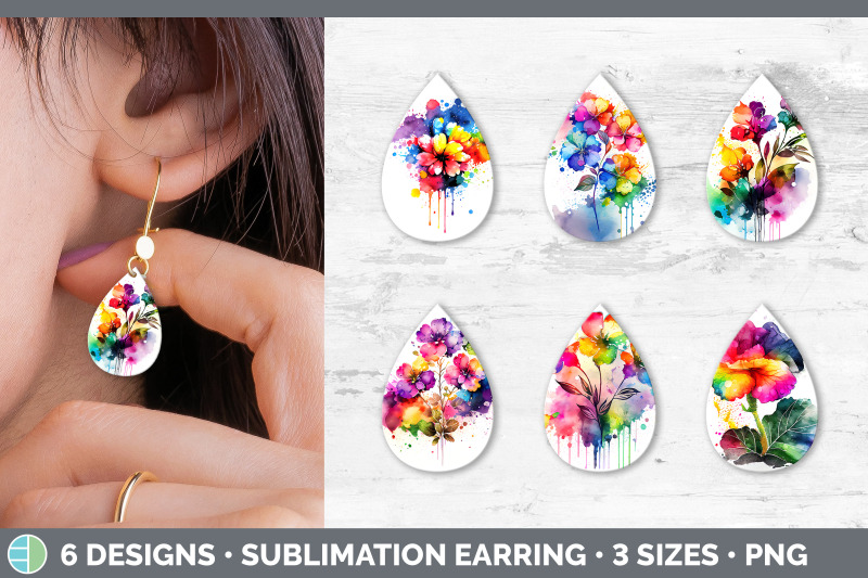 rainbow-begonia-flowers-teardrop-earrings-sublimation-earrings-desig