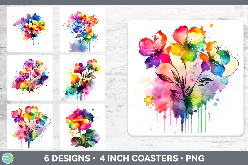 rainbow-begonia-flowers-square-coaster-sublimation-coaster-designs-b