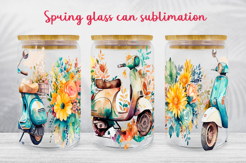 spring-glass-can-wrap-floral-scooter-libbey-can-sublimation