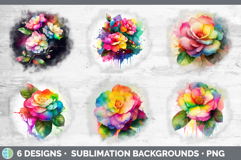 rainbow-camellia-flowers-grunge-background-sublimation-distressed-ba