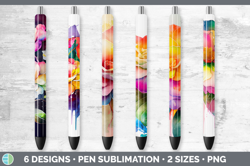 rainbow-camellia-flowers-pen-wrap-sublimation-epoxy-pen-designs-bund