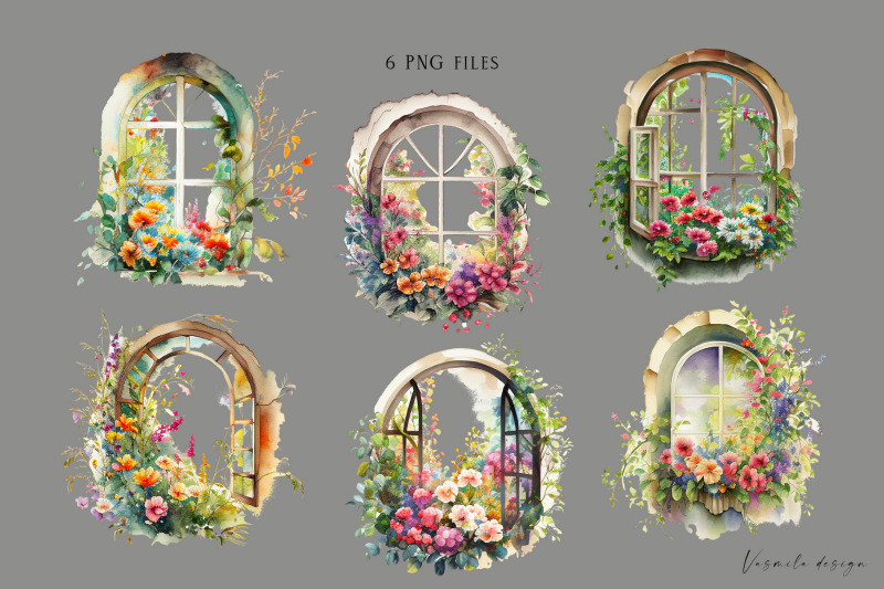 watercolor-floral-windows-clipart