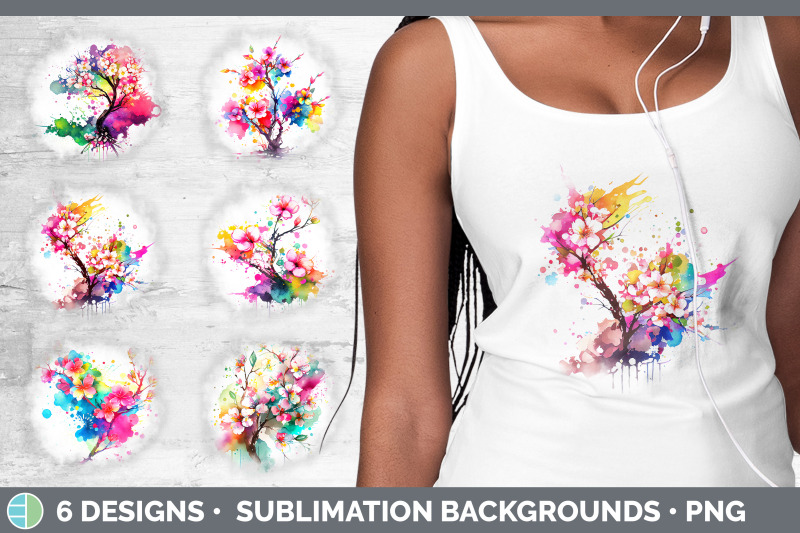 rainbow-cherry-blossom-flowers-grunge-background-sublimation-distres