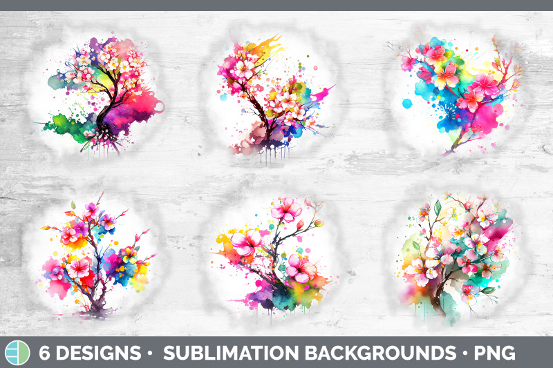 rainbow-cherry-blossom-flowers-grunge-background-sublimation-distres