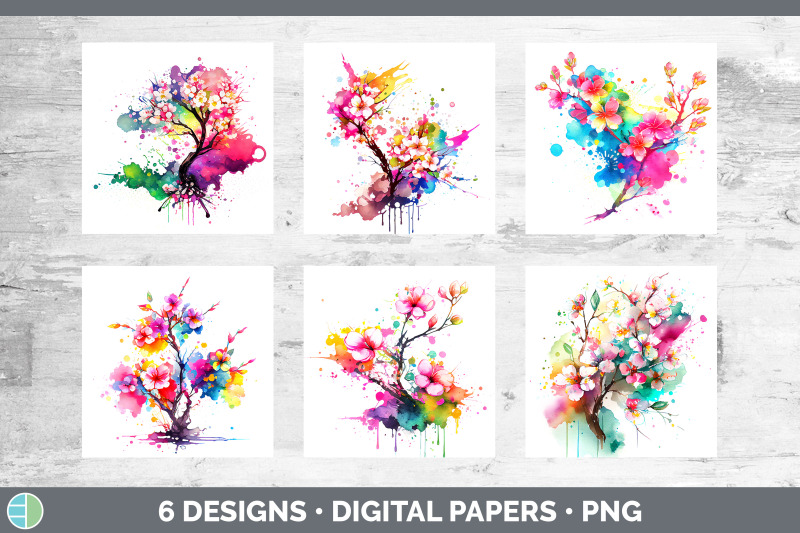 rainbow-cherry-blossom-flowers-paper-backgrounds-digital-scrapbook-p