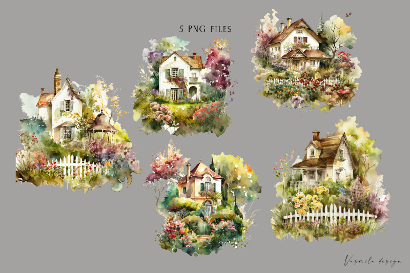 watercolor-houses-clipart