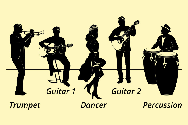 latin-musicians-and-dancer-silhouettes