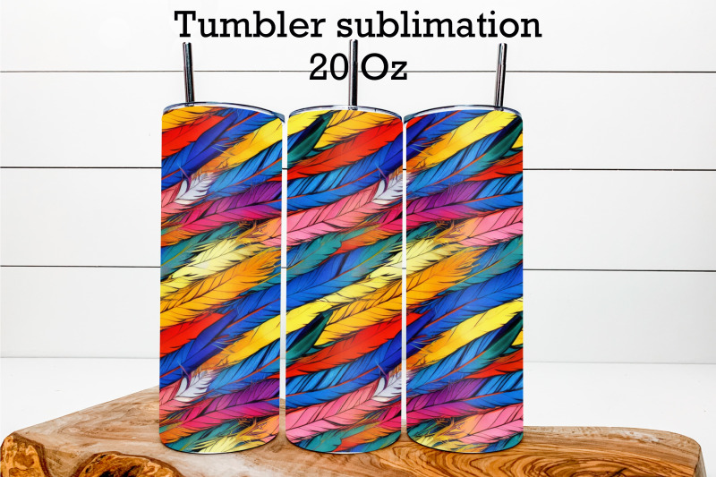 feathers-tumbler-wrap-boho-tumbler-sublimation