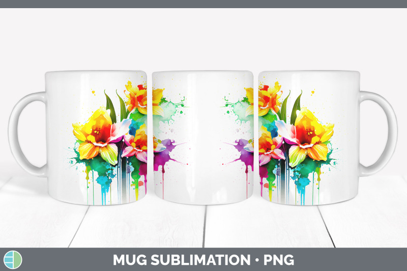 rainbow-daffodil-flowers-mug-wrap-sublimation-coffee-cup-designs-bun