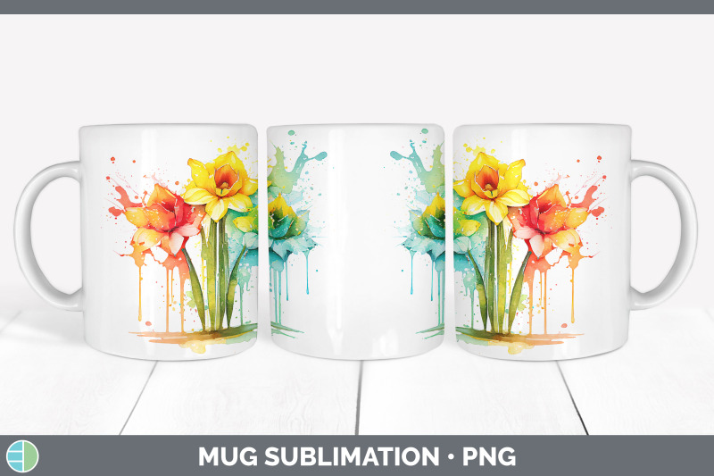 rainbow-daffodil-flowers-mug-wrap-sublimation-coffee-cup-designs-bun