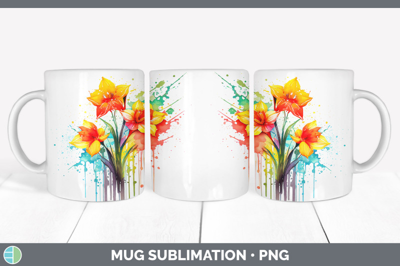 rainbow-daffodil-flowers-mug-wrap-sublimation-coffee-cup-designs-bun