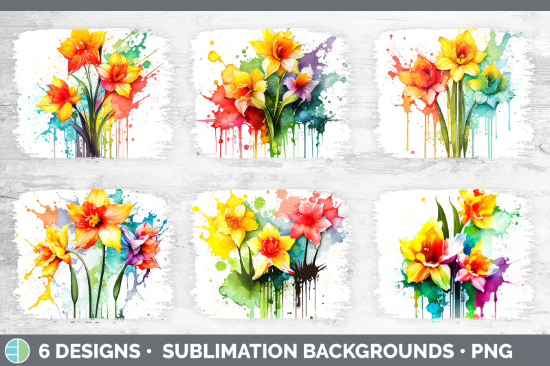 rainbow-daffodil-flowers-distressed-background-sublimation-backgroun