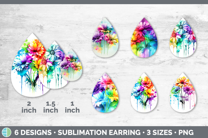 rainbow-daisy-flowers-teardrop-earrings-sublimation-earrings-designs