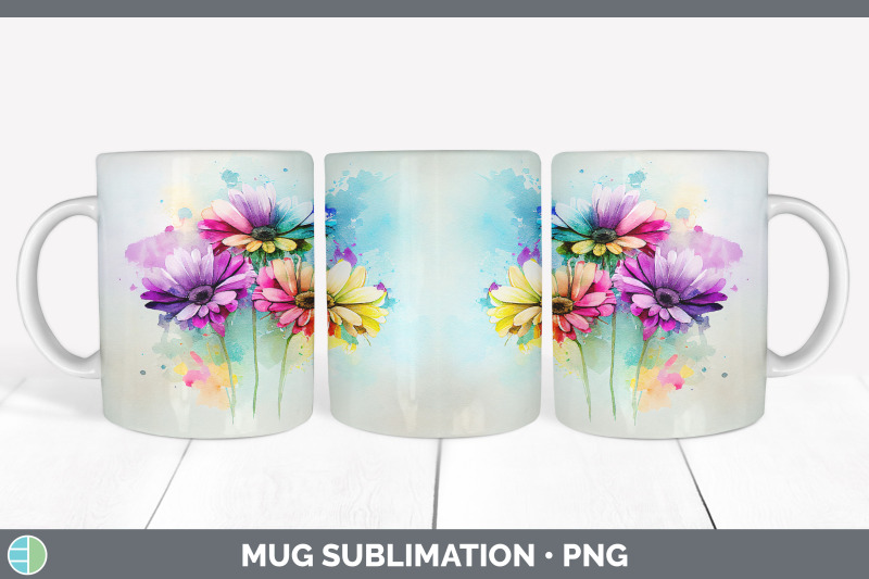 rainbow-daisy-flowers-mug-wrap-sublimation-coffee-cup-designs-bundle