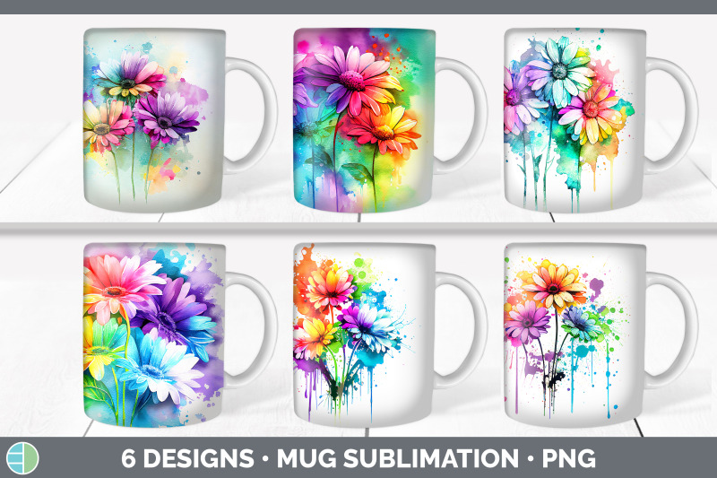 rainbow-daisy-flowers-mug-wrap-sublimation-coffee-cup-designs-bundle