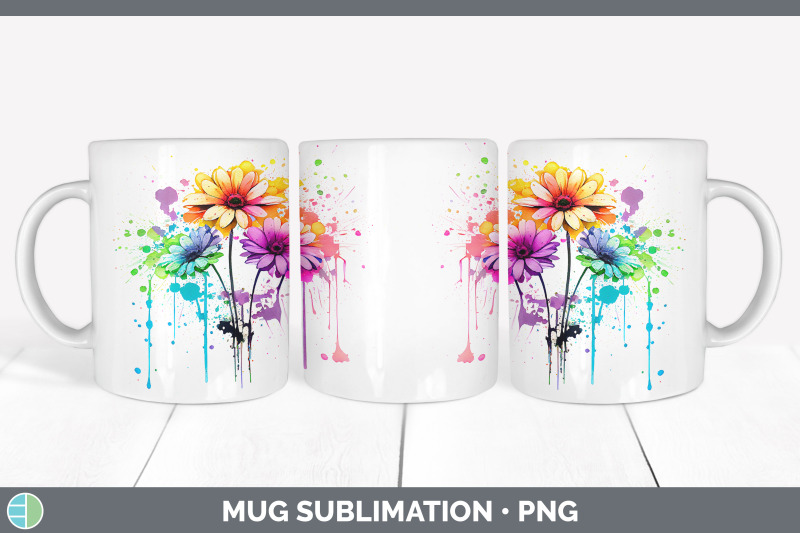 rainbow-daisy-flowers-mug-wrap-sublimation-coffee-cup-designs-bundle