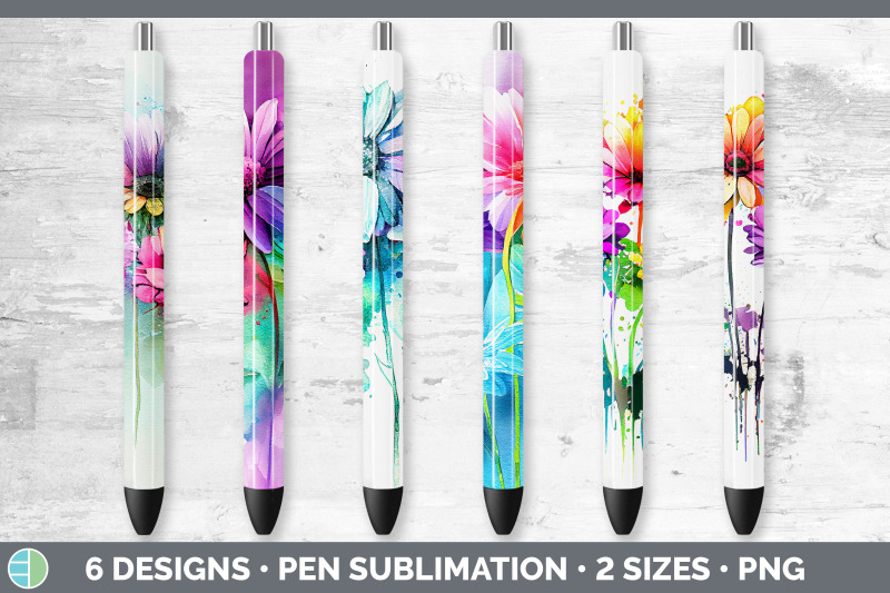 rainbow-daisy-flowers-pen-wrap-sublimation-epoxy-pen-designs-bundle