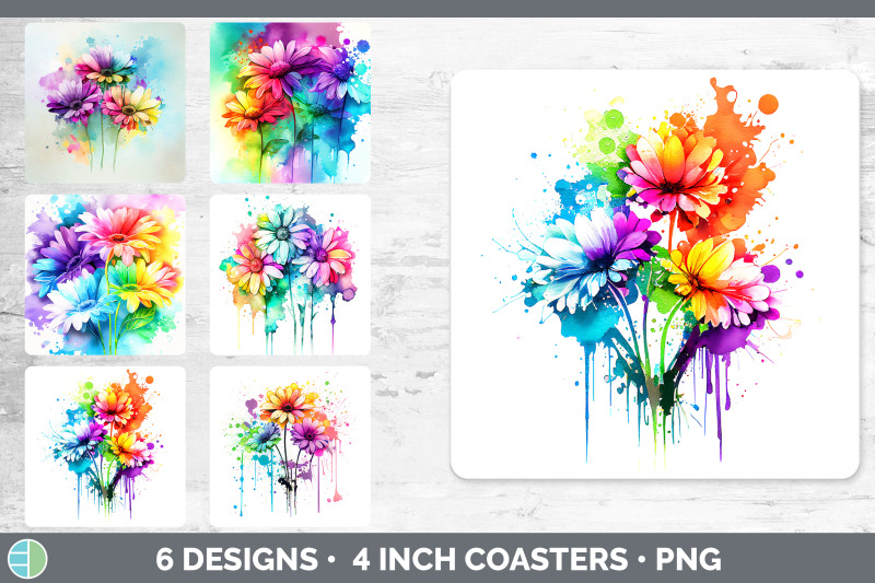 rainbow-daisy-flowers-square-coaster-sublimation-coaster-designs-bun