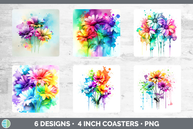 rainbow-daisy-flowers-square-coaster-sublimation-coaster-designs-bun