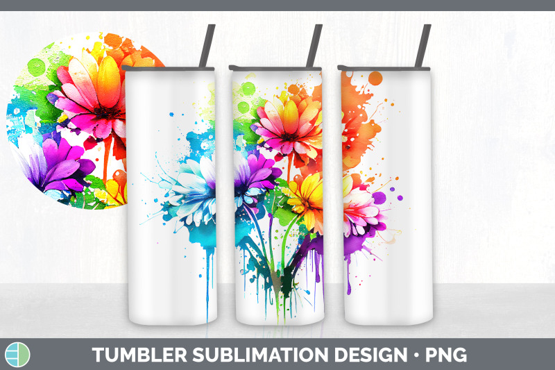 rainbow-daisy-flowers-tumbler-sublimation-20-oz-skinny-tumbler-desig