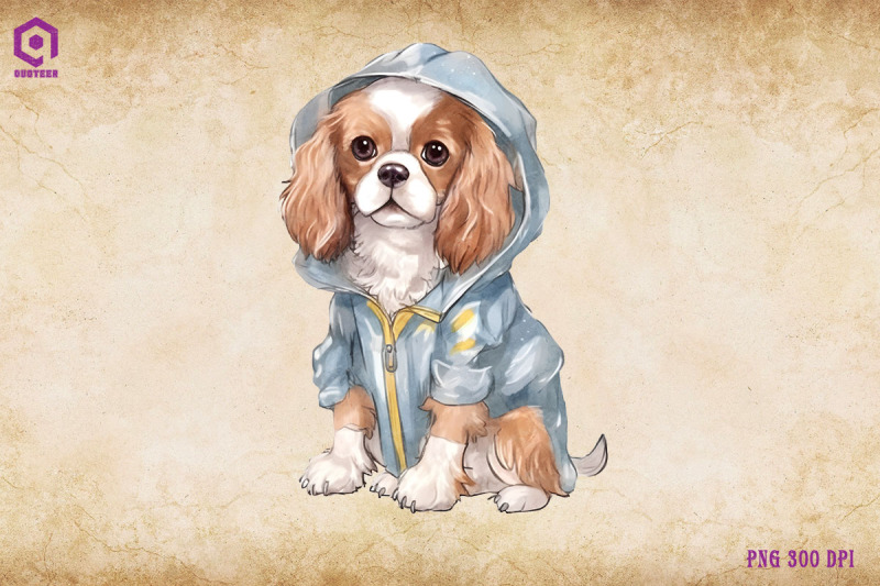 charles-spaniel-dog-wearing-raincost