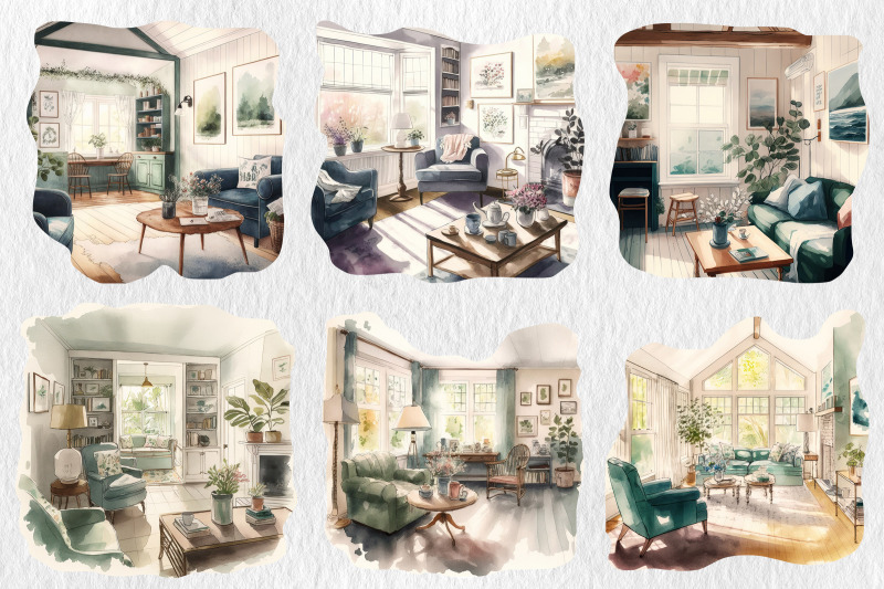 watercolor-living-room-clipart