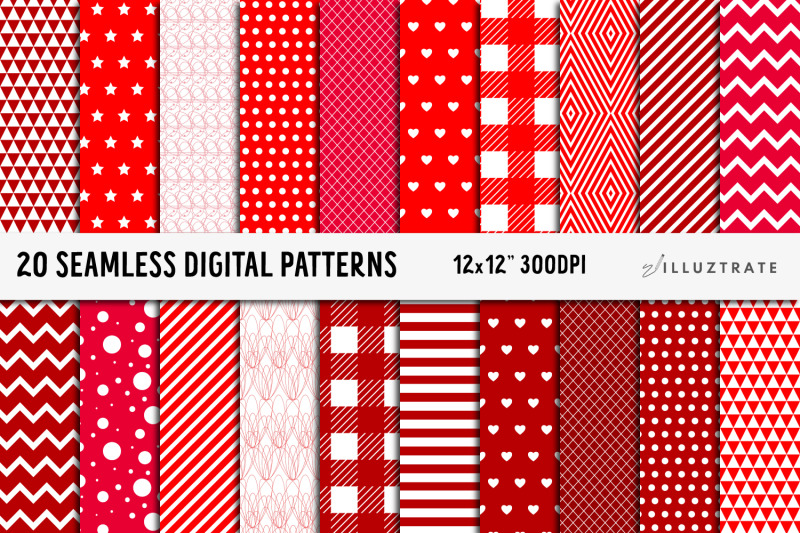 red-digital-paper-pack-seamless-patterns-seamless-paper