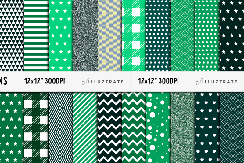 green-digital-paper-pack-seamless-patterns-seamless-paper