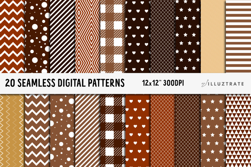 brown-digital-paper-pack-seamless-patterns-seamless-paper