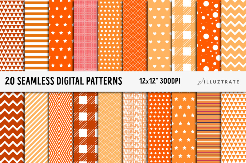 orange-digital-paper-pack-seamless-patterns-seamless-paper