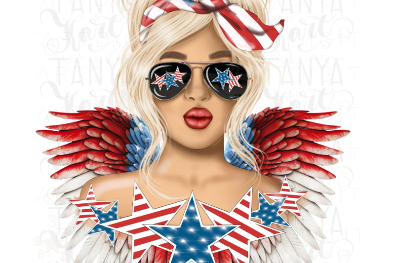 messy-hair-bun-png-blonde-girl-png-4th-of-july-png