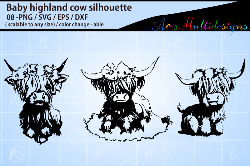baby-highland-cow-silhouette-bundle