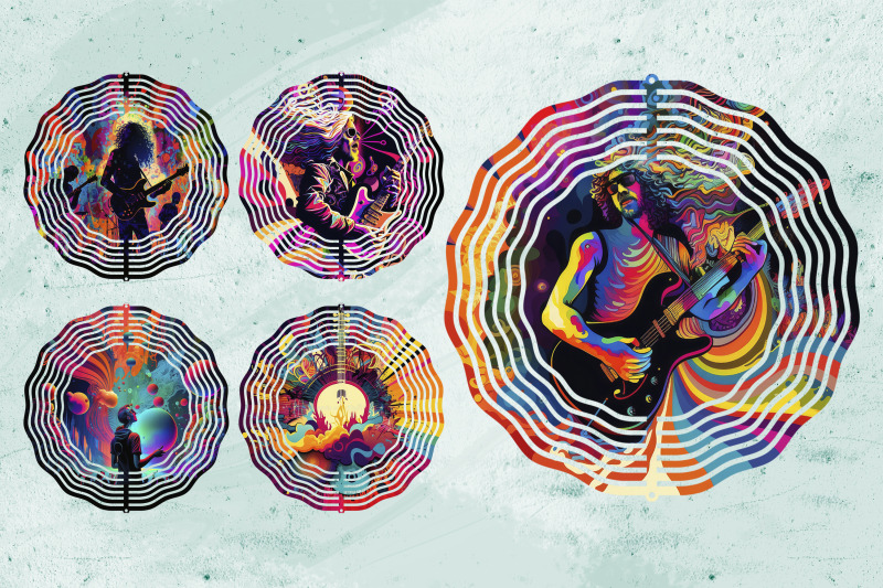 music-wind-spinner-sublimation-pop-art-animal-design-png