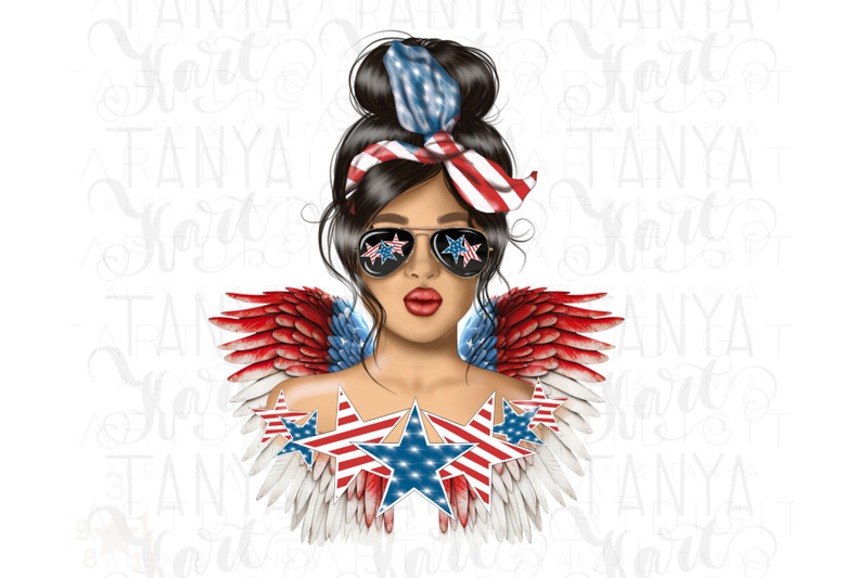 messy-hair-bun-png-american-brunette-4th-of-july-png