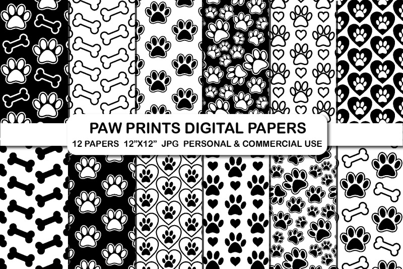 paw-prints-digital-background-papers-paws-pattern-paper