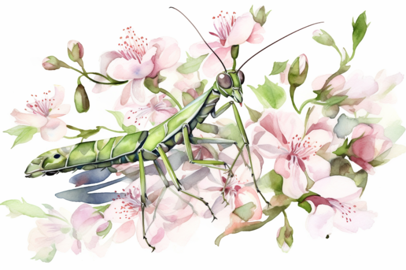 praying-mantis-with-flowers