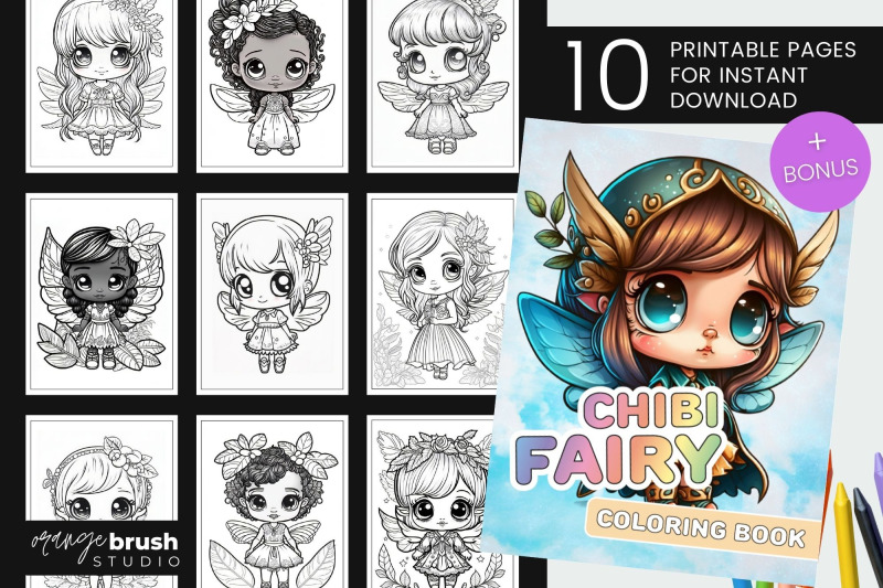 fairies-coloring-book-printable-kids-coloring-page-bundle