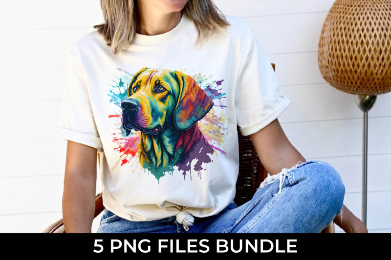 rainbow-labrador-retriever-watercolor-bundle-for-sublimation