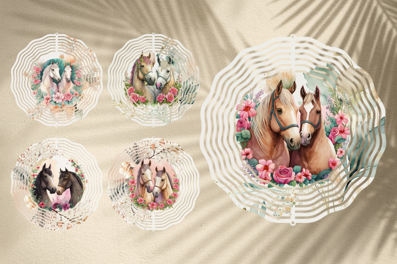 horse-wind-spinner-sublimation-floral-animal-design-png